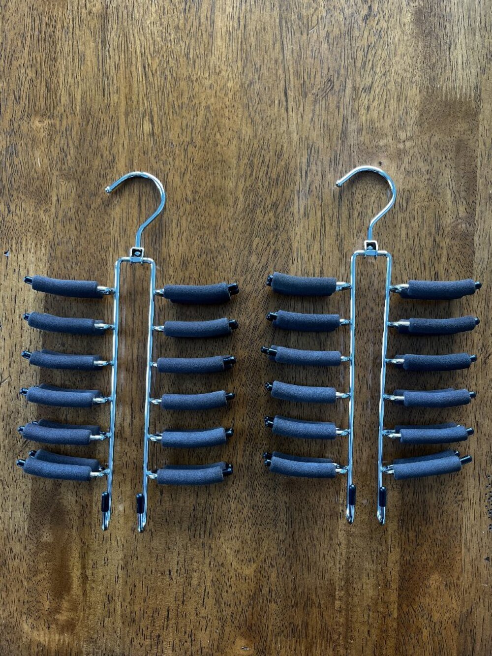 Metal Tie & Belt Organizer Racks | Set of 2 (Holds 48+ Ties)